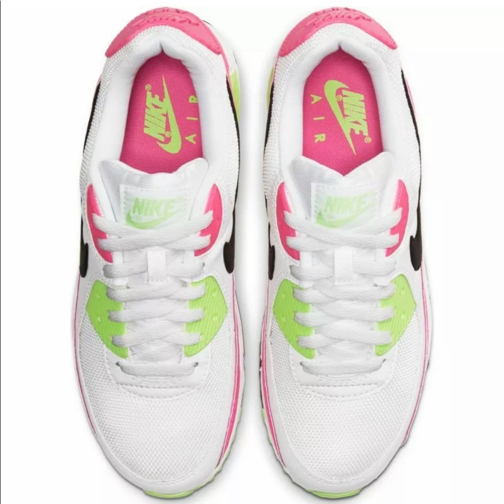 Nike Air Max 90 CT1030 100 White Black Pink Womens - Picture 4 of 10